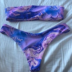 Super cheeky tie dye bikini